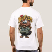 De Stuurder Grappige Bever Borduurpatch Stijl T-shirt (Achterkant)