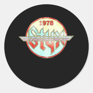 De STYX band top Music Lover Cadeaus voor ventilat Ronde Sticker