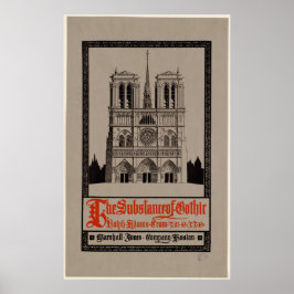 De substantie van de Gothische Architecturale kath Poster