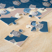 De suburrels achtergrond patroon legpuzzel (Zijkant)