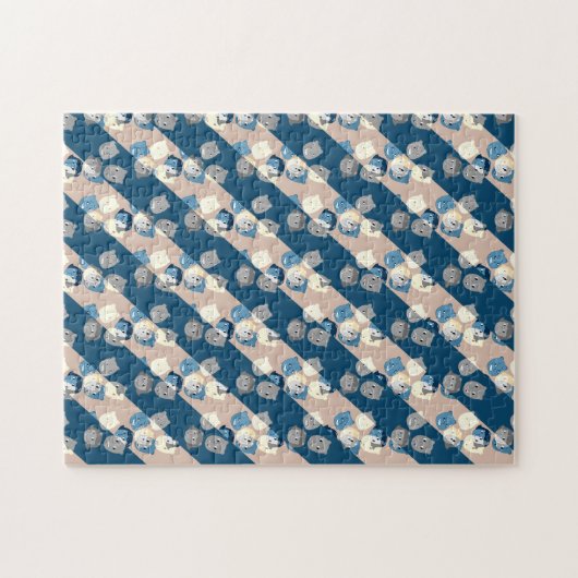 De suburrels achtergrond patroon legpuzzel (Horizontaal)