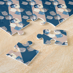 De suburrels achtergrond patroon legpuzzel