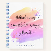 De succesvolle Roze Waterverf van het Manuscript v Notitieboek (Voorkant)