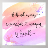 De succesvolle Roze Waterverf van het Manuscript v Poster (Voorkant)