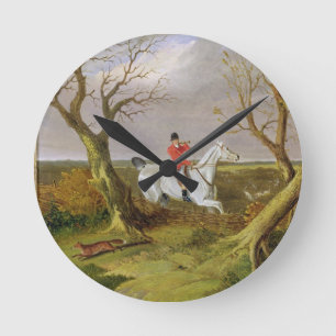 De Suffolk Hunt - Gone Away (olie op canvas) Ronde Klok