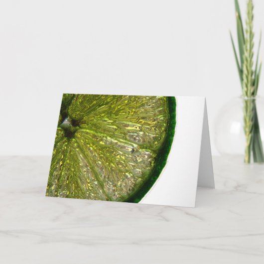 De suiker bedekte de Plak van het Limoen met een Kaart (Voorkant)