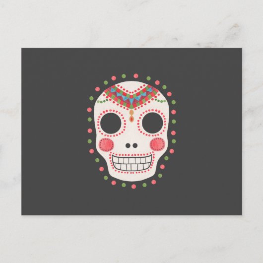 De suikerschedel briefkaart (Voorkant)