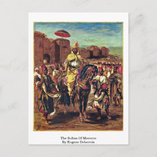 De sultan van Marokko door Eugene Delacroix Briefkaart (Voorkant)