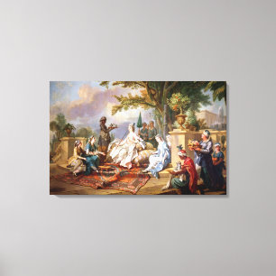 De Sultana Served by haar Eunuchs Canvas Afdruk