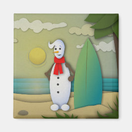 De Summertime Snowman Magnet