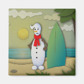 De Summertime Snowman Magnet (Voorkant)