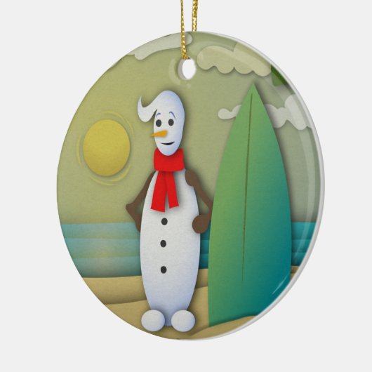 De Summertime Snowman Ornament (Links)