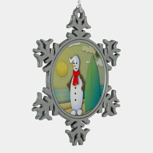 De Summertime Snowman Ornament (Links)