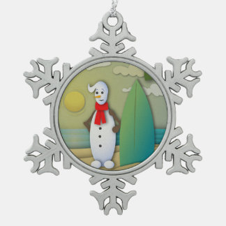 De Summertime Snowman Ornament