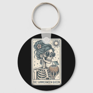 De Summerween Queen Tarot Kaart, Witchy Halloween Sleutelhanger