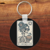 De Summerween Queen Tarot Kaart, Witchy Halloween Sleutelhanger (Voorkant)