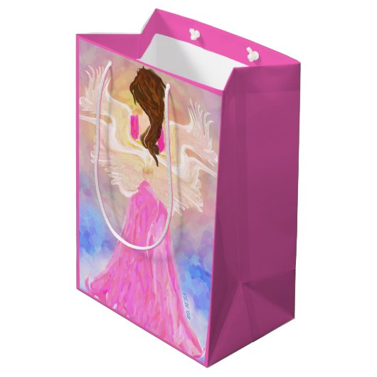 De Sun Angel Art het hoofd bieden Medium Cadeauzakje (Achterkant Gekanteld)