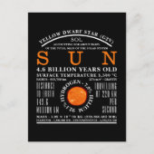 De Sun Gedetailleerde astronomie Briefkaart (Voorkant)