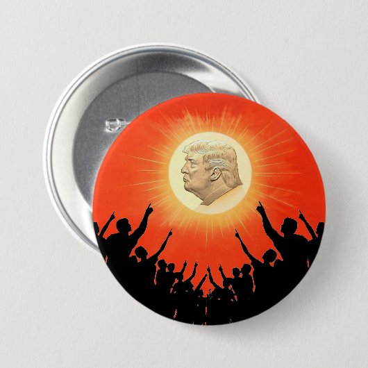 De Sun King Donald Trump Ronde Button 7,6 Cm (Voorkant /achterkant)