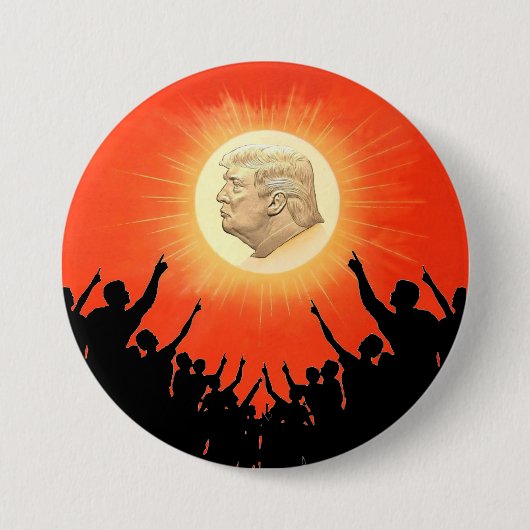 De Sun King Donald Trump Ronde Button 7,6 Cm (Voorkant)