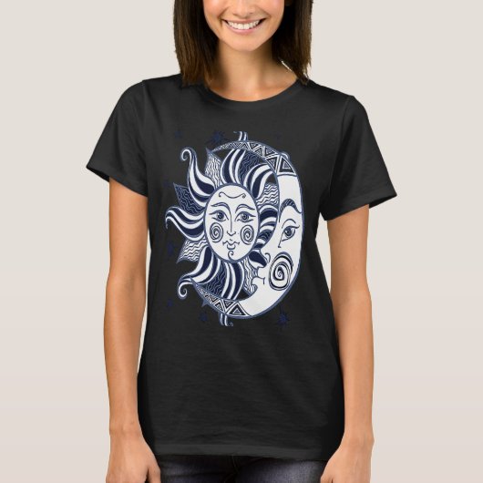 De Sun Moon van de Mannen van de bergen T-shirt (Voorkant)