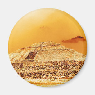 De Sun Pyramid Mexico Magneet