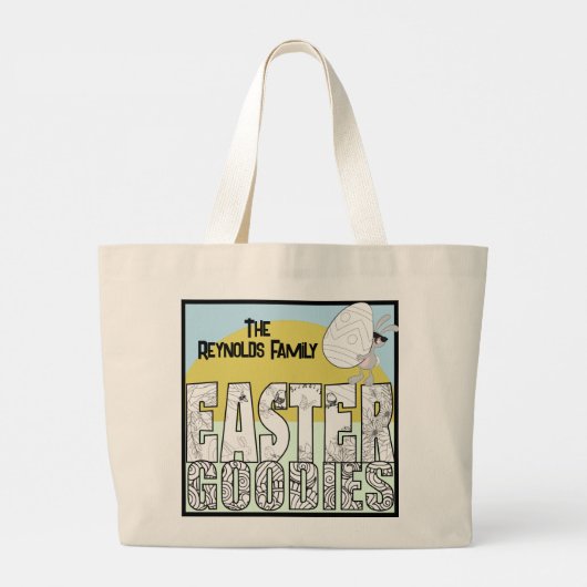 De Sun Rise Hip Hop Easter Canvas tas (Achterkant)
