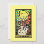 De Sun Tarot Kaart 30e Verjaardagsfeestuitnodiging (Voorkant)