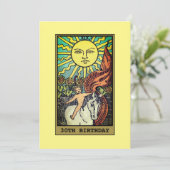 De Sun Tarot Kaart 30e Verjaardagsfeestuitnodiging (Staand voorkant)