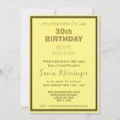 De Sun Tarot Kaart 30e Verjaardagsfeestuitnodiging (Achterkant)