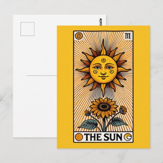De Sun Tarot-kaart Briefkaart (Voorkant / Achterkant)
