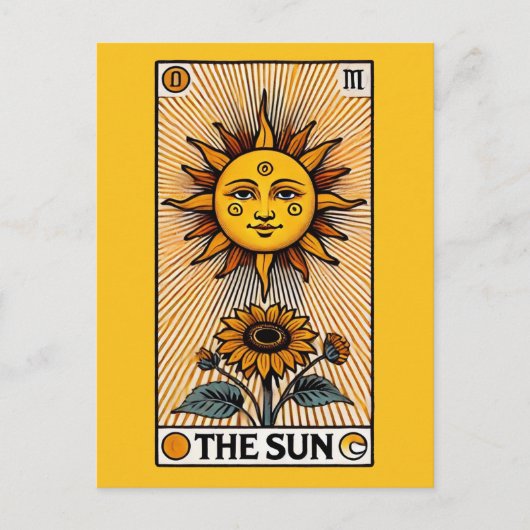 De Sun Tarot-kaart Briefkaart (Voorkant)