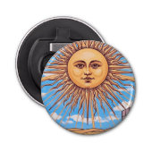 De Sun Tarot kaart Button Flesopener (Voorkant)