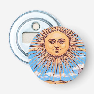 De Sun Tarot kaart Button Flesopener