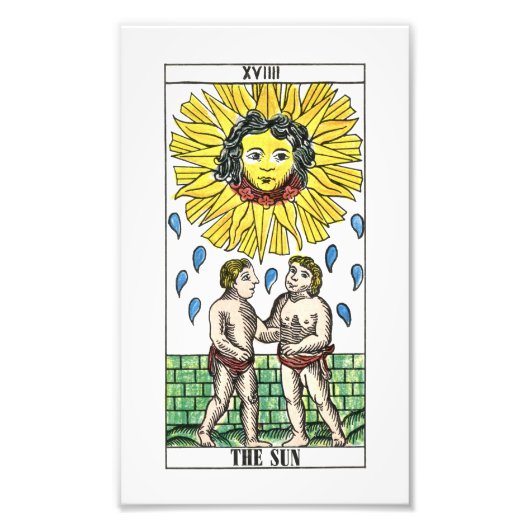 De Sun Tarot-kaart Foto Afdruk (Voorkant)