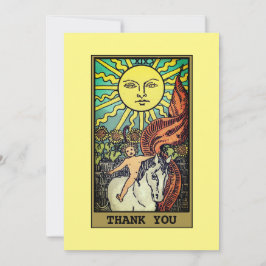 De Sun Tarot Kaart geel bedankje