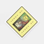 De Sun Tarot Kaart Geel Verjaardagsfeestnaam Servet (Hoek)