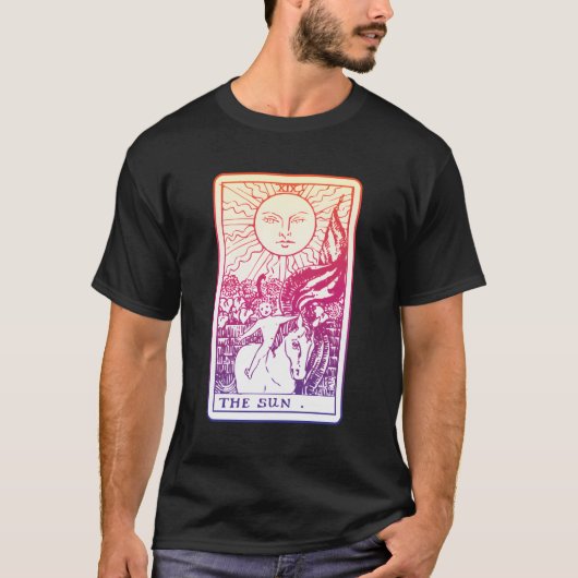 De Sun Tarot Kaart Heks Esthetische Witchy Major A T-shirt (Voorkant)
