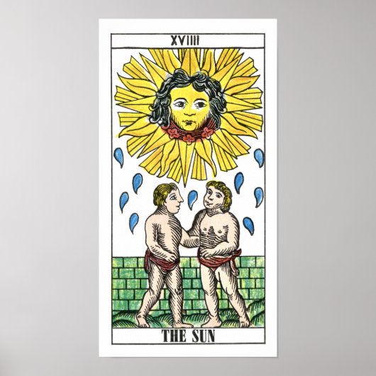 De Sun Tarot-kaart Poster (Voorkant)