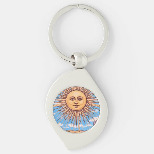 De Sun Tarot kaart Sleutelhanger (Voorkant)