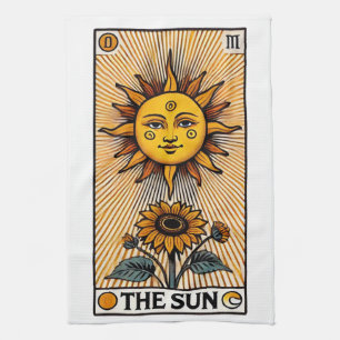 De Sun Tarot-kaart Theedoek