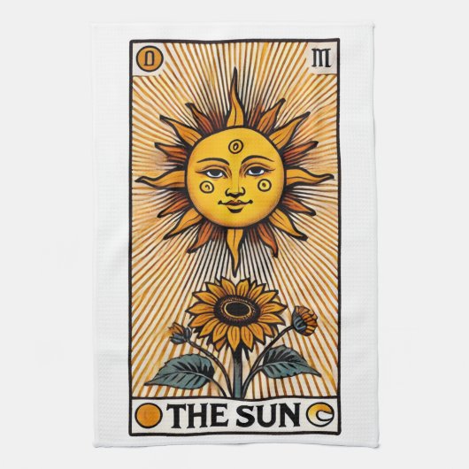 De Sun Tarot-kaart Theedoek (Verticaal)