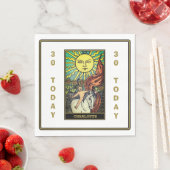 De Sun Tarot Kaart Verjaardagsfeestje Witte Naam Servet (Insitu)