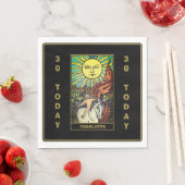De Sun Tarot Kaart Verjaardagsfeestje Zwarte Naam Servet (Insitu)