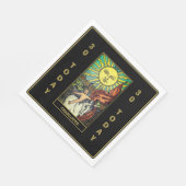 De Sun Tarot Kaart Verjaardagsfeestje Zwarte Naam Servet (Hoek)