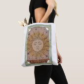 De Sun Vintage Tarotkaart Hemelse Kunst Tote Bag (Dichtbij)