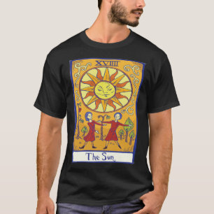 De Sun XVIII Tarot Kaart Gotische Wiccan Witch T-shirt