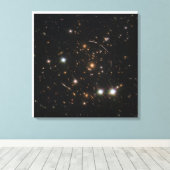 De Sunburst Arc in een enorme sterrenstelsel clust Canvas Afdruk (Insitu (Houten vloer))