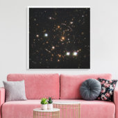 De Sunburst Arc in een enorme sterrenstelsel clust Canvas Afdruk (Insitu (Woonkamer))