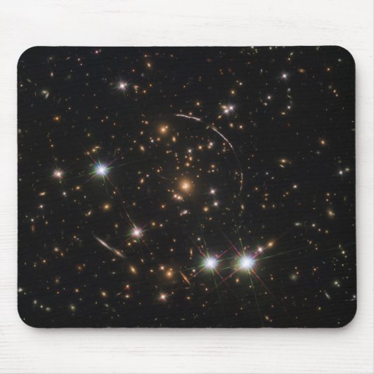 De Sunburst Arc in een enorme sterrenstelsel clust Muismat (Voorkant)